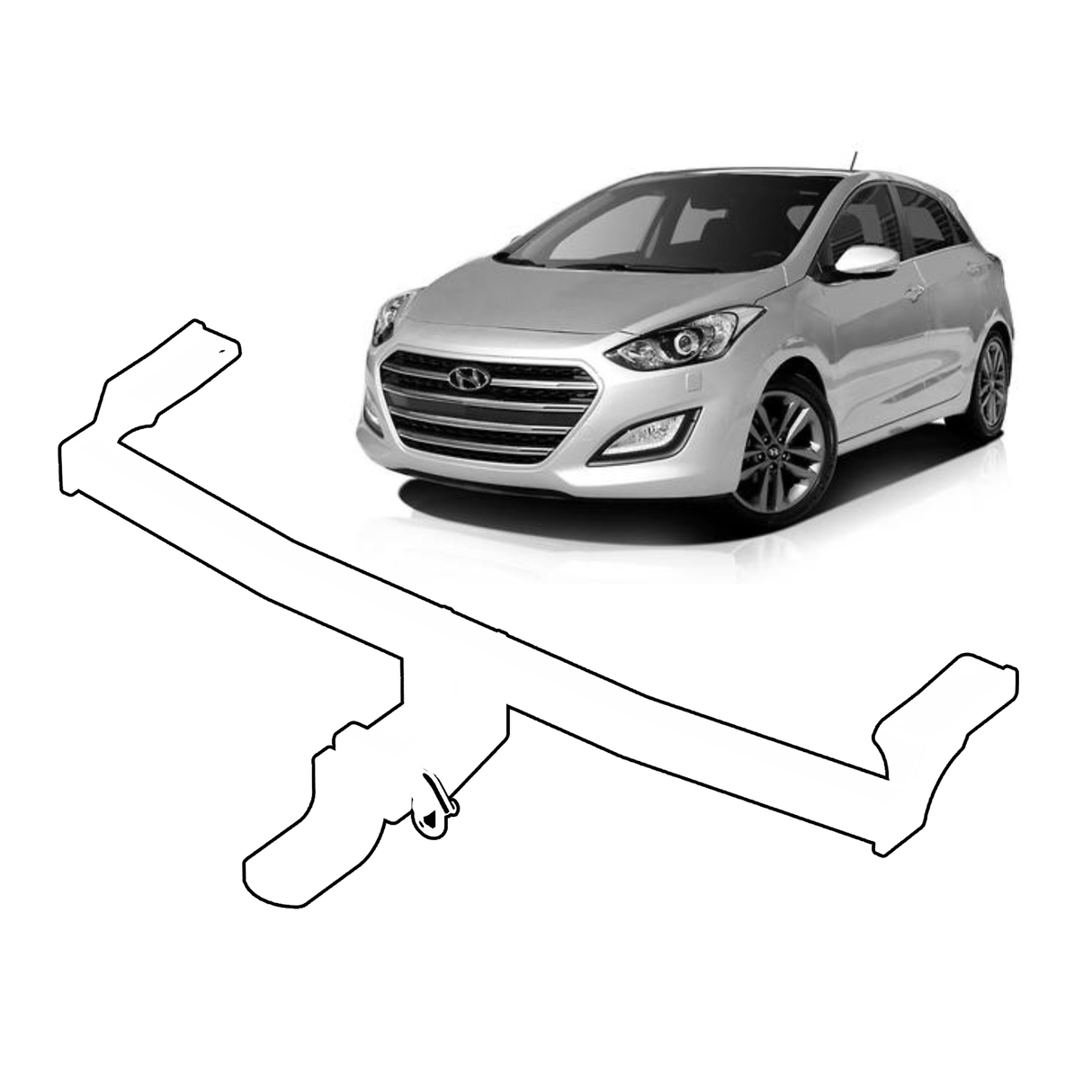 BTA | Light Duty Towbar | Hyundai i30 Hatch 2012–2017 | Capacity 1200kg | HYU021