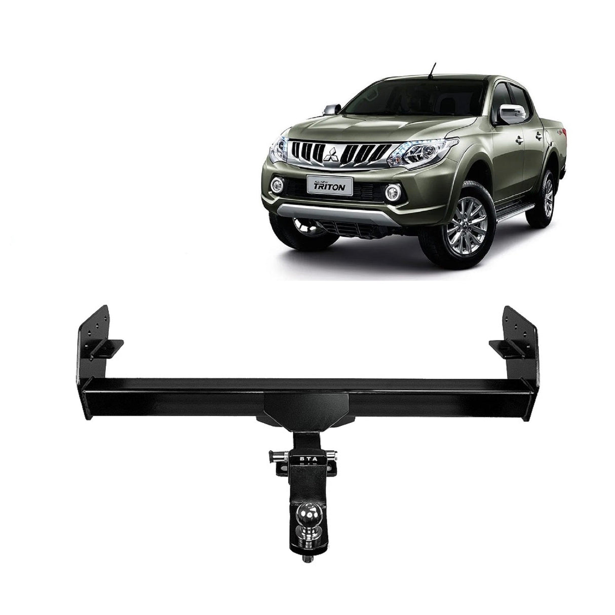 BTA | Heavy Duty Towbar | Mitsubishi Triton MQ MR 2015–2023 | Capacity 3100kg | MITS014H