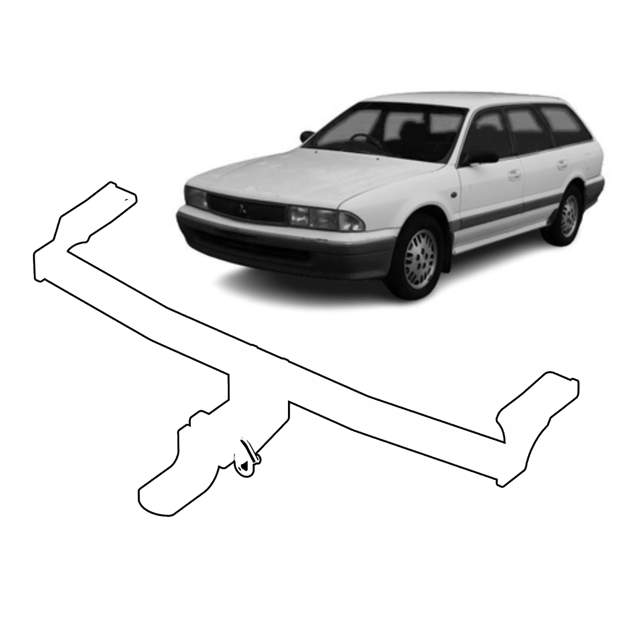 BTA | Light Duty Towbar | Mitsubishi Magna TR/TS Wagon 1992–1997 | Capacity 1200kg | CHR043