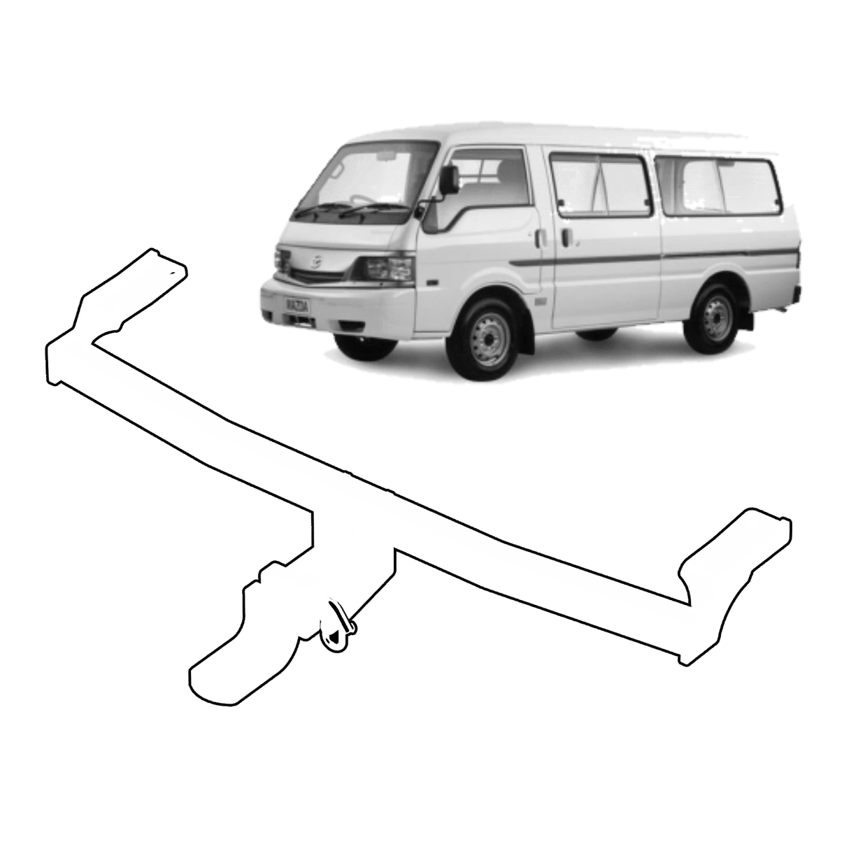 BTA | Light Duty Towbar | Mazda E-Series E2000 Van 1984–2005 | Capacity 1000kg | MAZ039A