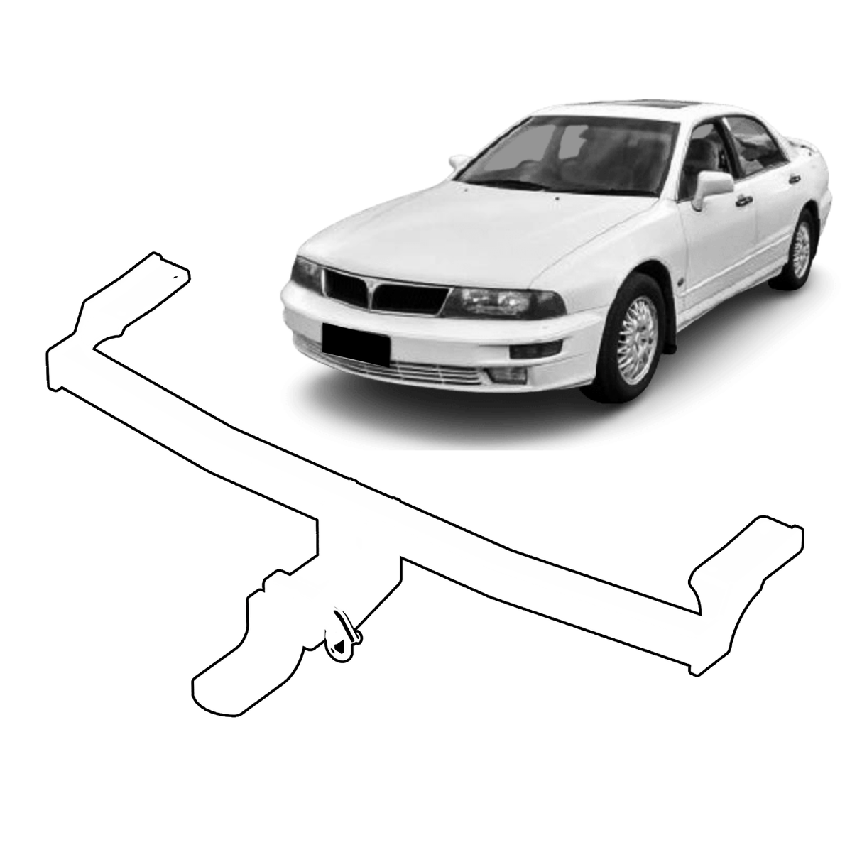 BTA | Light Duty Towbar | Mitsubishi Verada KR KS 1991–1996 | Capacity 1200kg | CHR034V