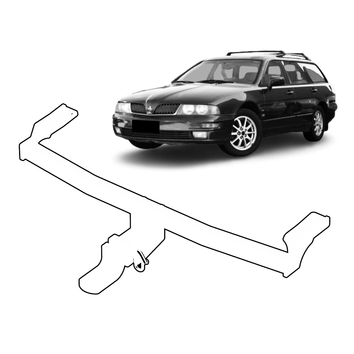BTA | Light Duty Towbar | Mitsubishi Verada KR KS 1992–1997 | Capacity 1200kg | CHR043V