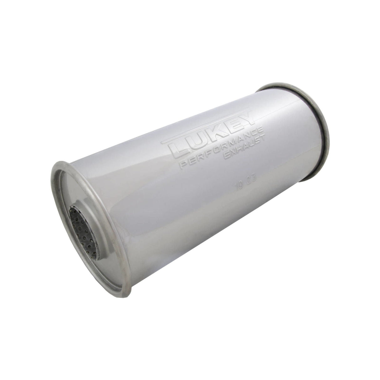 Lukey - 3" Megaflow Muffler Centre/Center 12"x5" Round 430 Stainless Steel