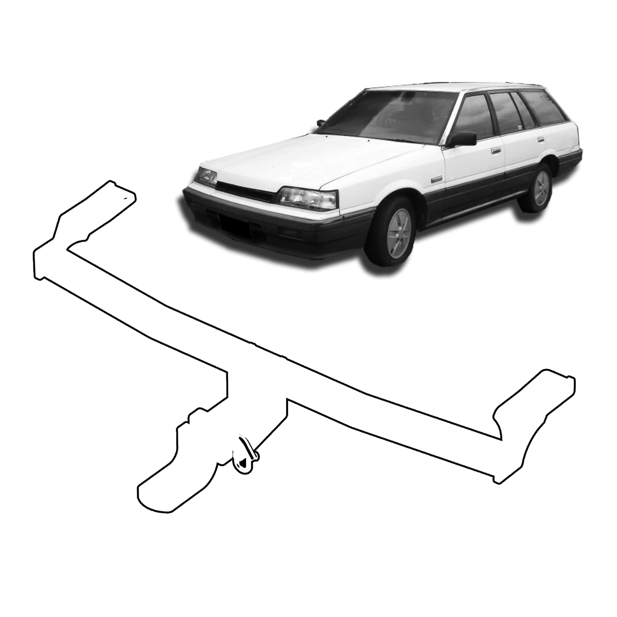 BTA | Light Duty Towbar | Nissan Skyline R31 Wagon 1986–1991 | 1000kg Capacity | DAT069