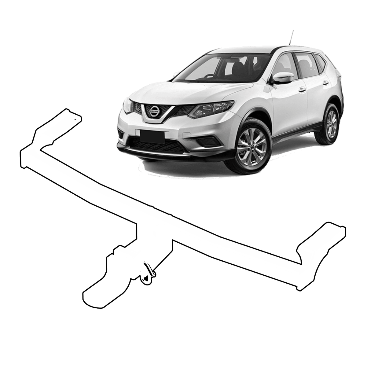 BTA | Heavy Duty Towbar | Nissan X-Trail T32 Wagon 2014–2022 | 2000kg Capacity | NIS014H