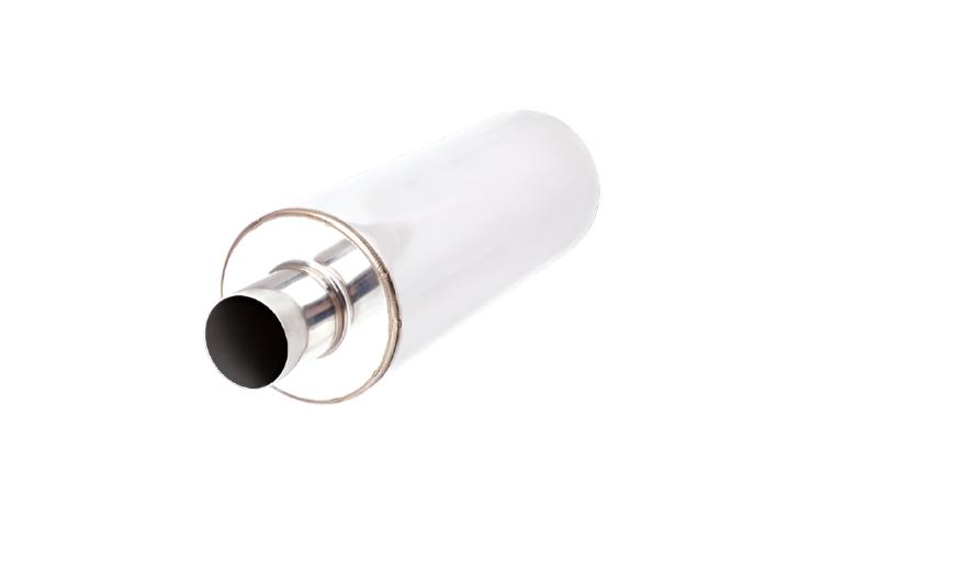 XForce | 3.5" Center Universal 6" Round Muffler | Stainless Steel 14" Body | RS6-1489