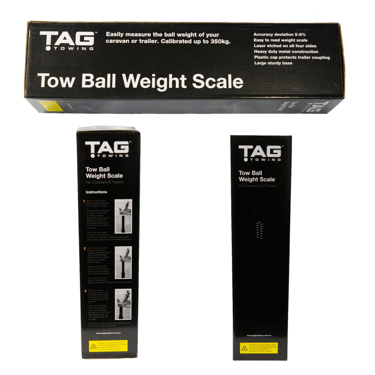 TAG | Tow Ball Weight Scale | Portable Caravan & Trailer Checker 350kg | SCALE01