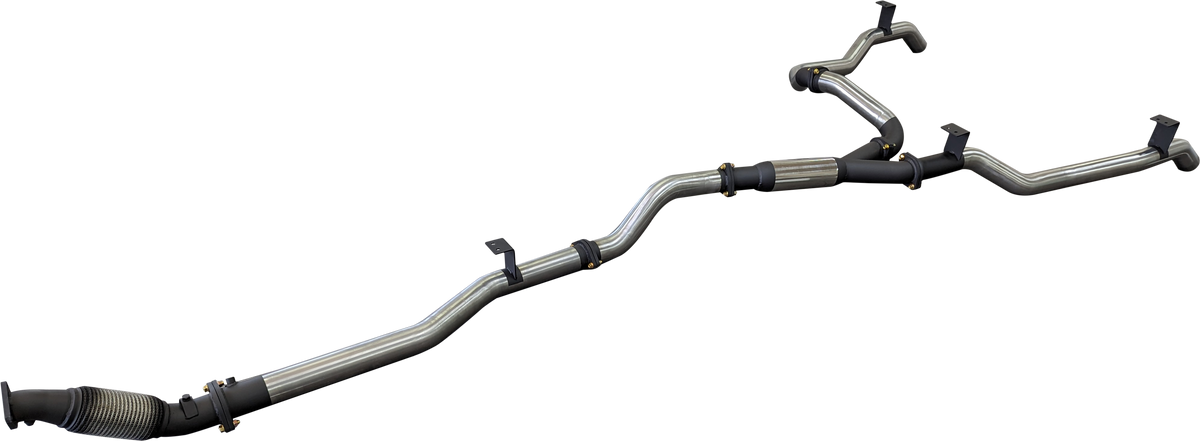 Manta | Dual 3in Turbo Back Exhaust with Hotdog (No Cat) | Toyota Landcruiser VDJ79 V8 Ute 2016–2025