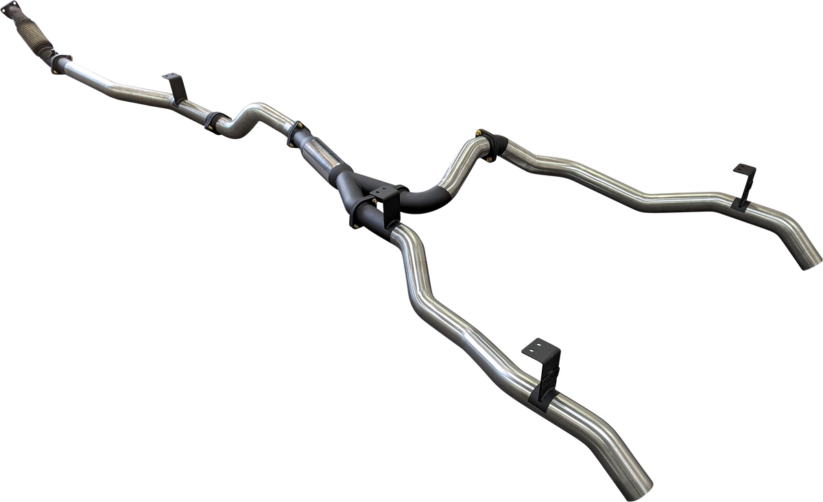 Manta | Dual 3in Turbo Back Exhaust with Hotdog (No Cat) | Toyota Landcruiser VDJ79 V8 Ute 2016–2025