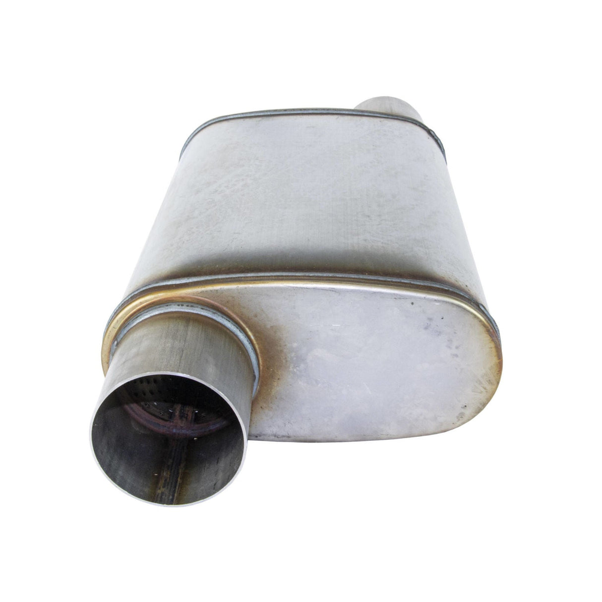 REDBACK | 3" ID Megaflow Performance Muffler 8"x4" Oval 14" Long 409 Stainless | STR7965-409