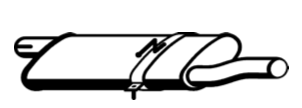 Standard Replacement - Daewoo Espero Rear Muffler 1.5It Sedan & Hatchback (9/94-8/95) - 2.0lt Sedan (3/95-8/97) (BM4452) (Berklee)