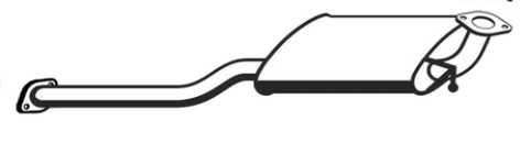 Standard Replacement - Ford Falcon BA BF 4.0lt Sedan Petrol / LPG Centre Muffler (9/02-1/05) (BM4826) (Berklee)