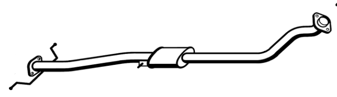 Standard Replacement - Ford Festiva WB WF 1.3lt 1.5lt 5 Door Hatchback Intermediate Pipe (3/94-10/97) (BI4484) (Berklee)