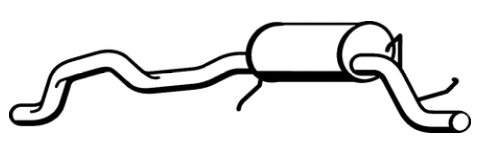 Standard Replacement - Ford Falcon EA EB ED EF EL AU 3.9lt 4.0lt Wagon with Resonator Tail Pipe (1/88-8/02) (BT5170) (Berklee)