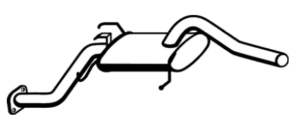 Standard Replacement - Ford Laser KA KB 3 & 5 Door Hatchback, Ford Meteor GA GB Sedan & Mazda 323 BD Sedan Centre Muffler (9/80-9/85) (BM3909) (Berklee)