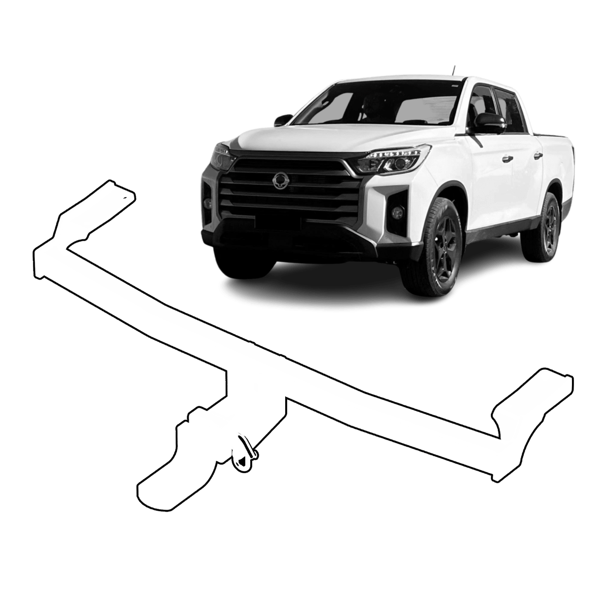 BTA SsangYong Musso (06/2021 – On) Heavy Duty Towbar 3500/350kg Capacity