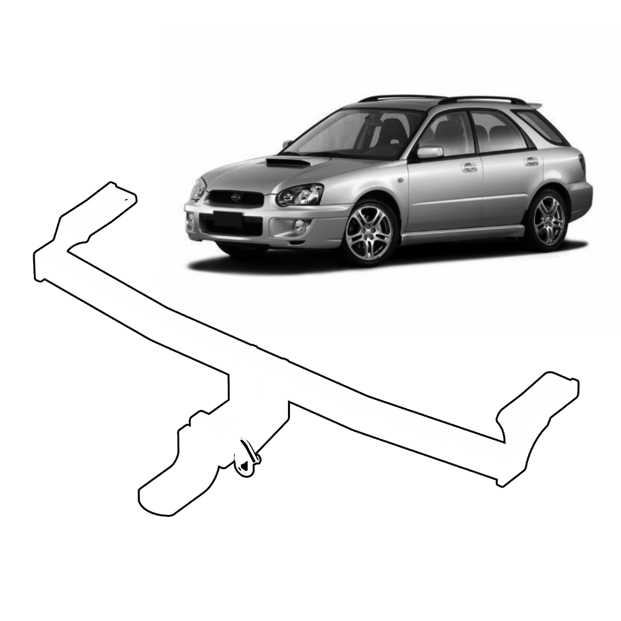 BTA | Light Duty Towbar | SUBARU Impreza Hatch/Sedan 1993–2007 | Capacity 900kg | SUB013