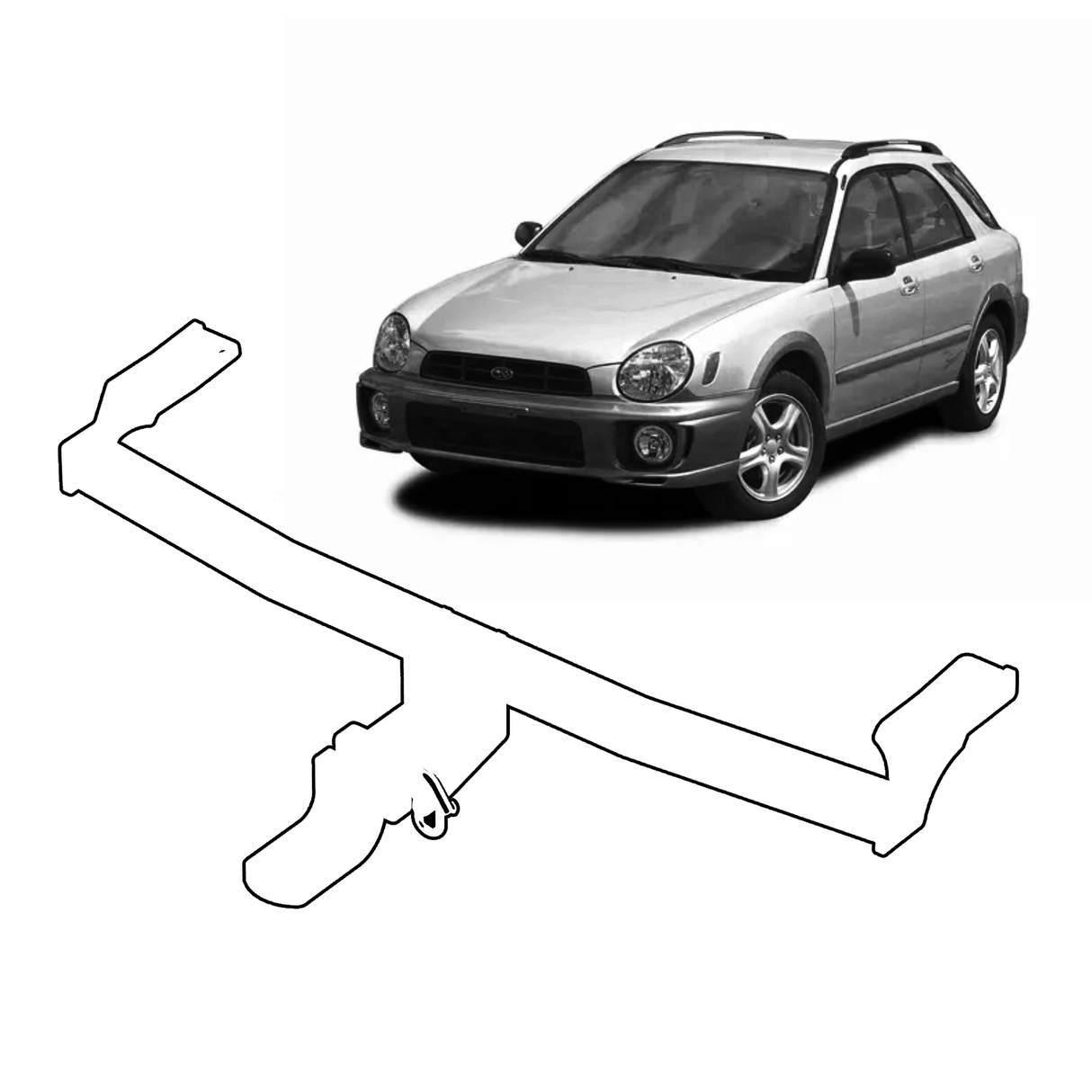 BTA | Light Duty Towbar | SUBARU Outback Wagon 1996–2003 | Capacity 1500kg | SUB011