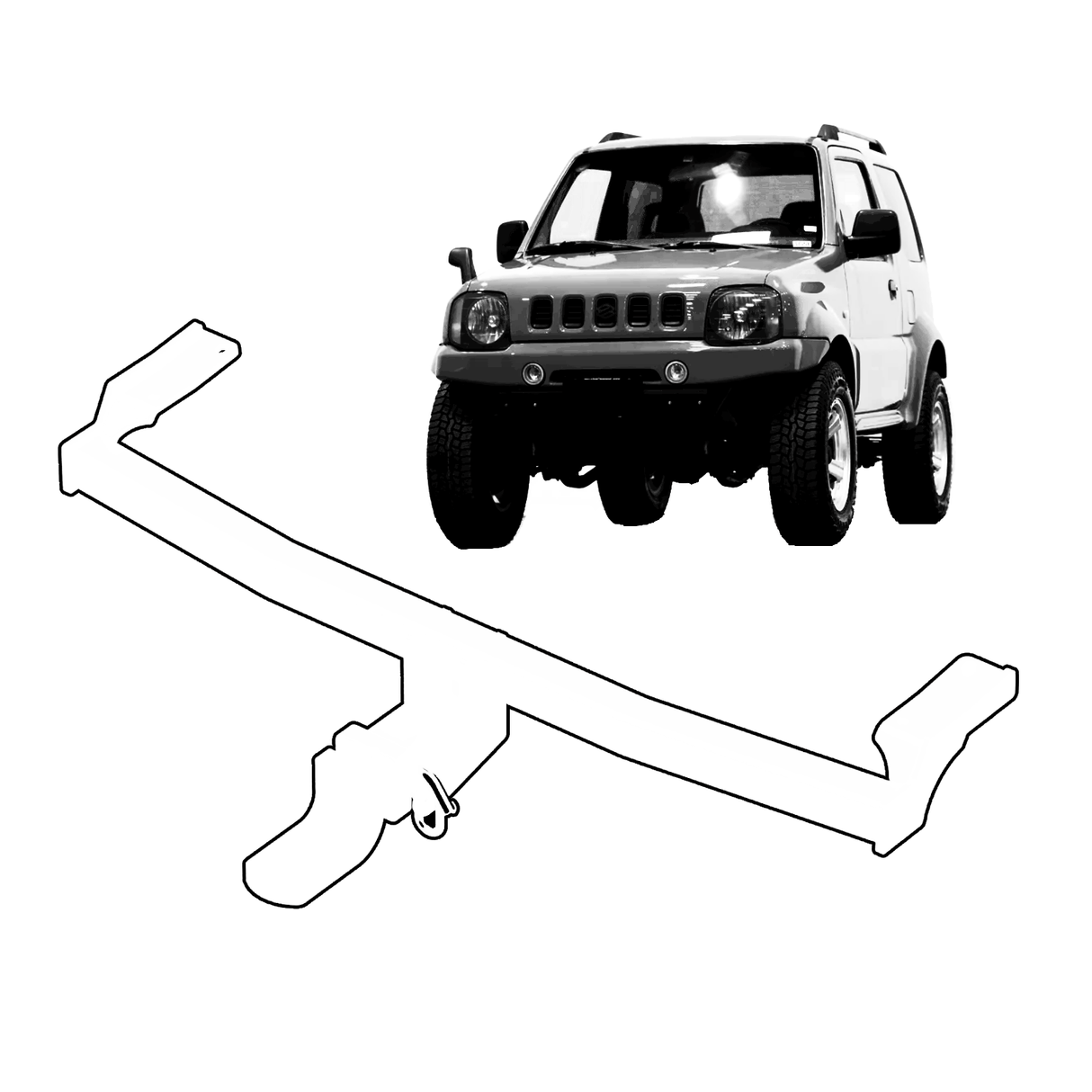 BTA | Light Duty Towbar | Suzuki Sierra SWB Wagon 1996–2000 | 600kg Capacity | SUZ011