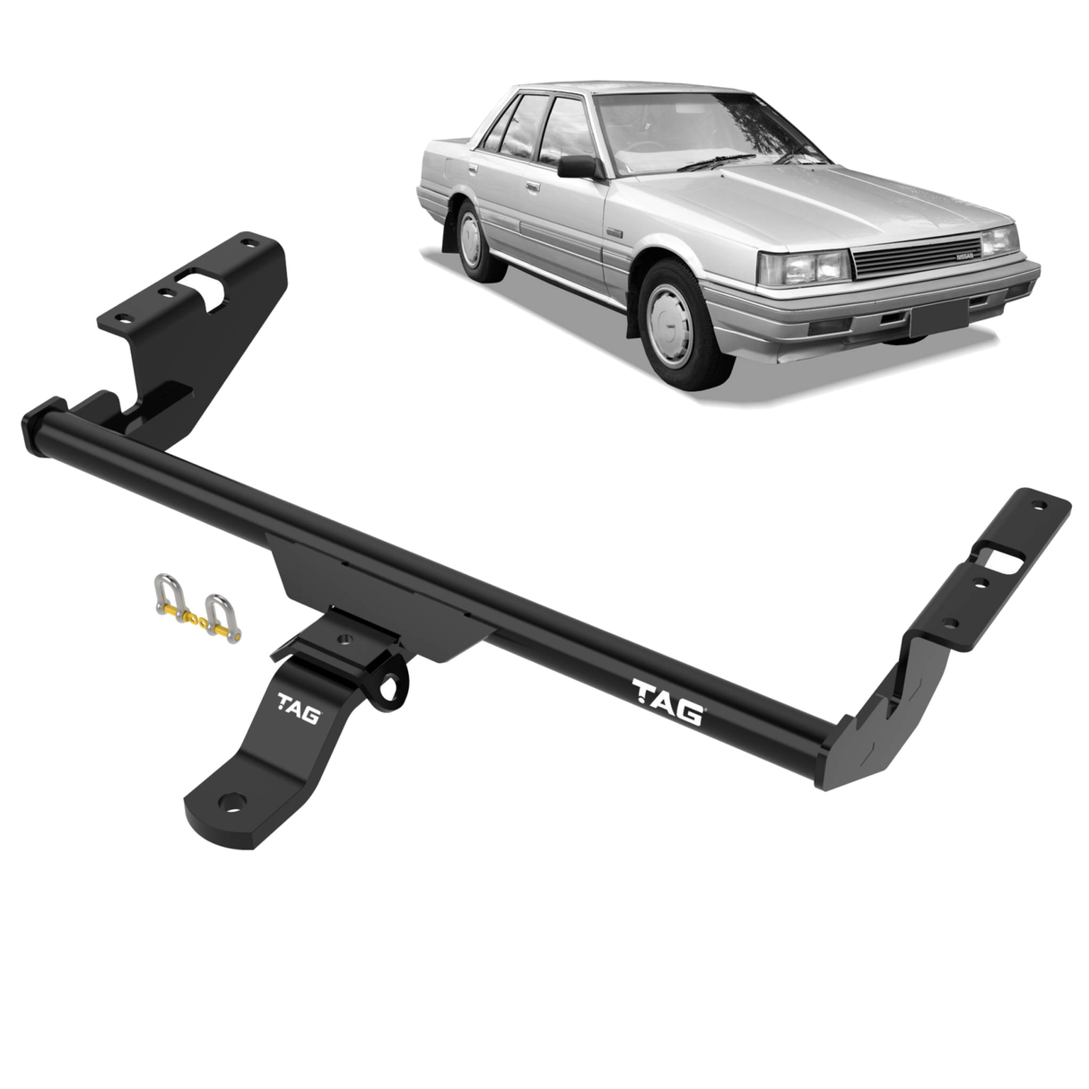 TAG | Standard Duty Towbar & Universal Wiring Kit | Nissan Skyline R31 Pintara U12 1985–1990 | T2D410-K301