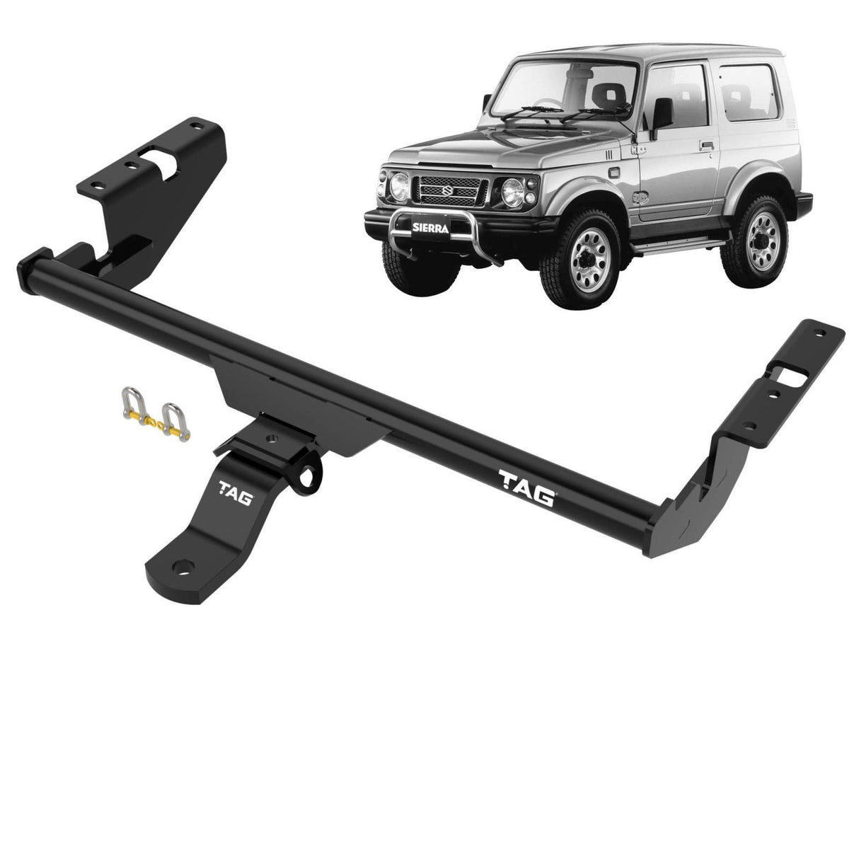 TAG | Standard Duty Towbar & Universal Wiring Harness | Suzuki Sierra 1982–1996, Holden Drover 1985–1987 | T2U108-K301