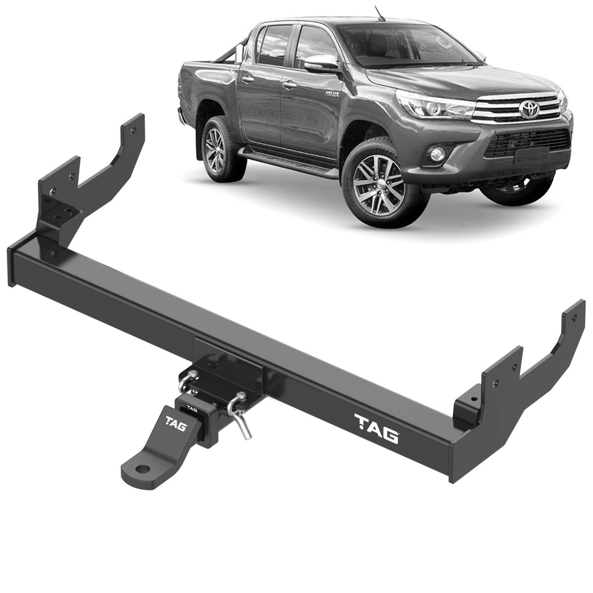 TAG - Toyota Hilux Series (2005-2008) Pickup Heavy Duty Towbar & Wiring Kit (No Rear Bumper Step)