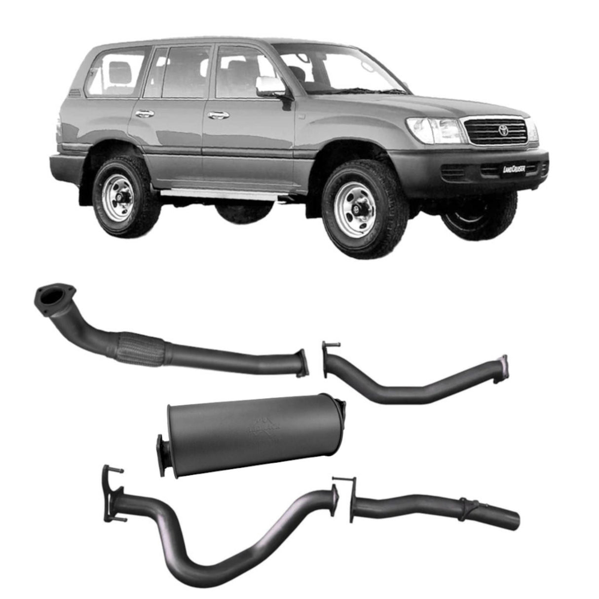 Redback Extreme Duty - Toyota Landcruiser 105 Series (1998 - 2007) Wagon Performance Exhaust