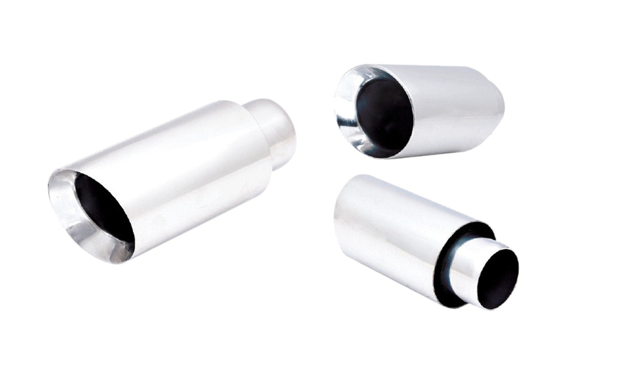 XForce | 4.5" Angle Cut Double Wall Tip | 2.5" Slip Joint | Polished Stainless Steel | TS-AW45SJ-63
