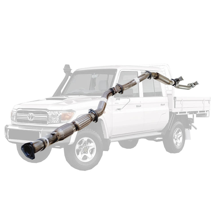 ESA | 3" Turbo Back Exhaust | Toyota Landcruiser 79 Series VDJ79R V8 D Cab Ute 2007 - 10/2016 | TY214-PO