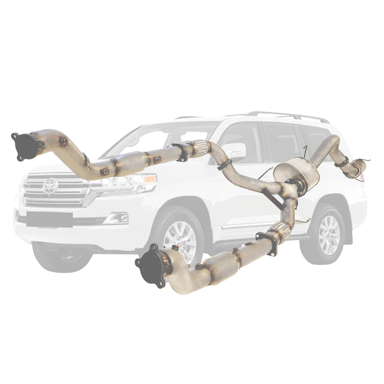 ESA | Twin 3" to Single 4" Turbo Back DPF Delete Exhaust | Toyota Landcruiser 200 Series V8 Wagon 2016-On | TY434