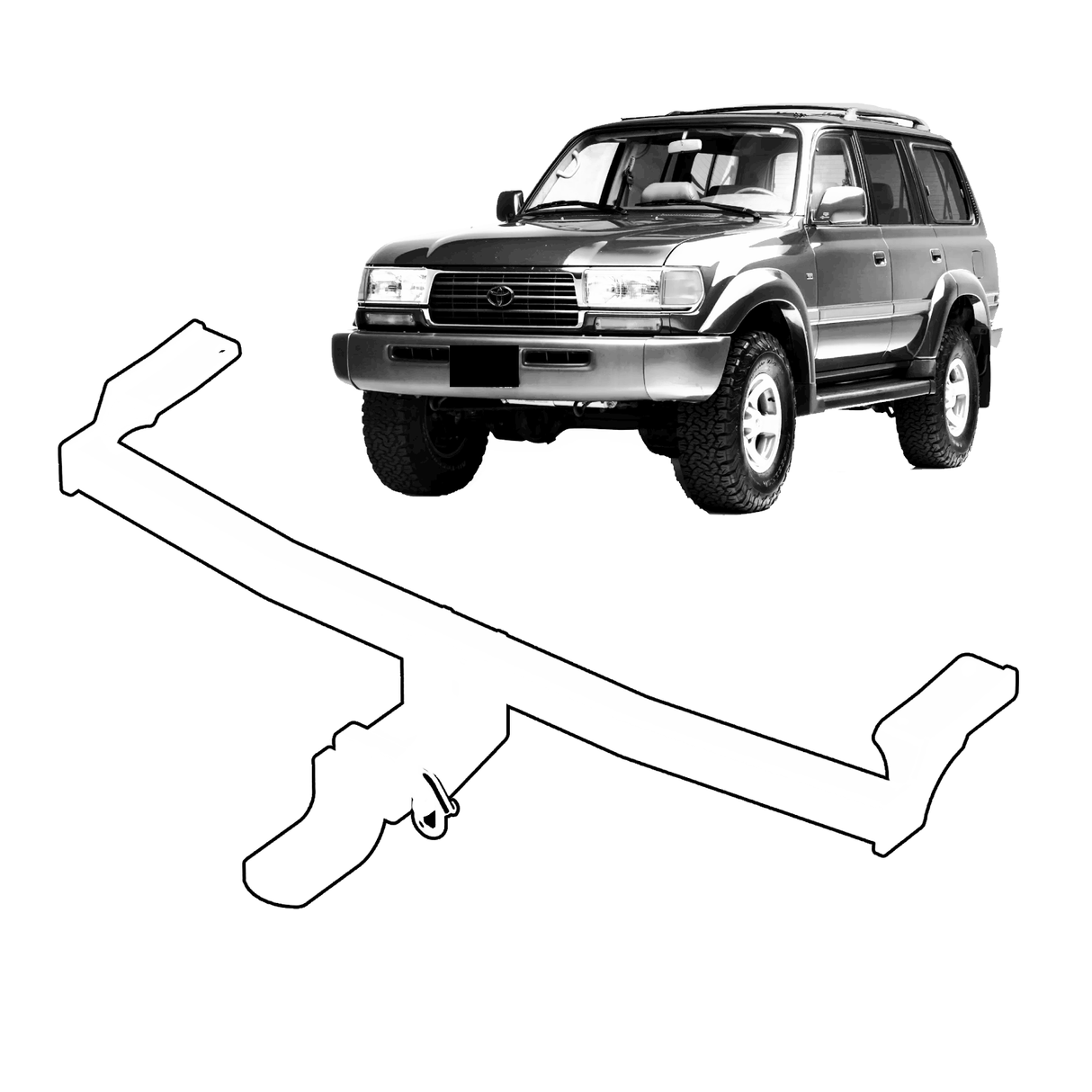 BTA | Heavy Duty Towbar | Toyota Landcruiser 80 Series 1990–1998 | 2500kg | TOY03H