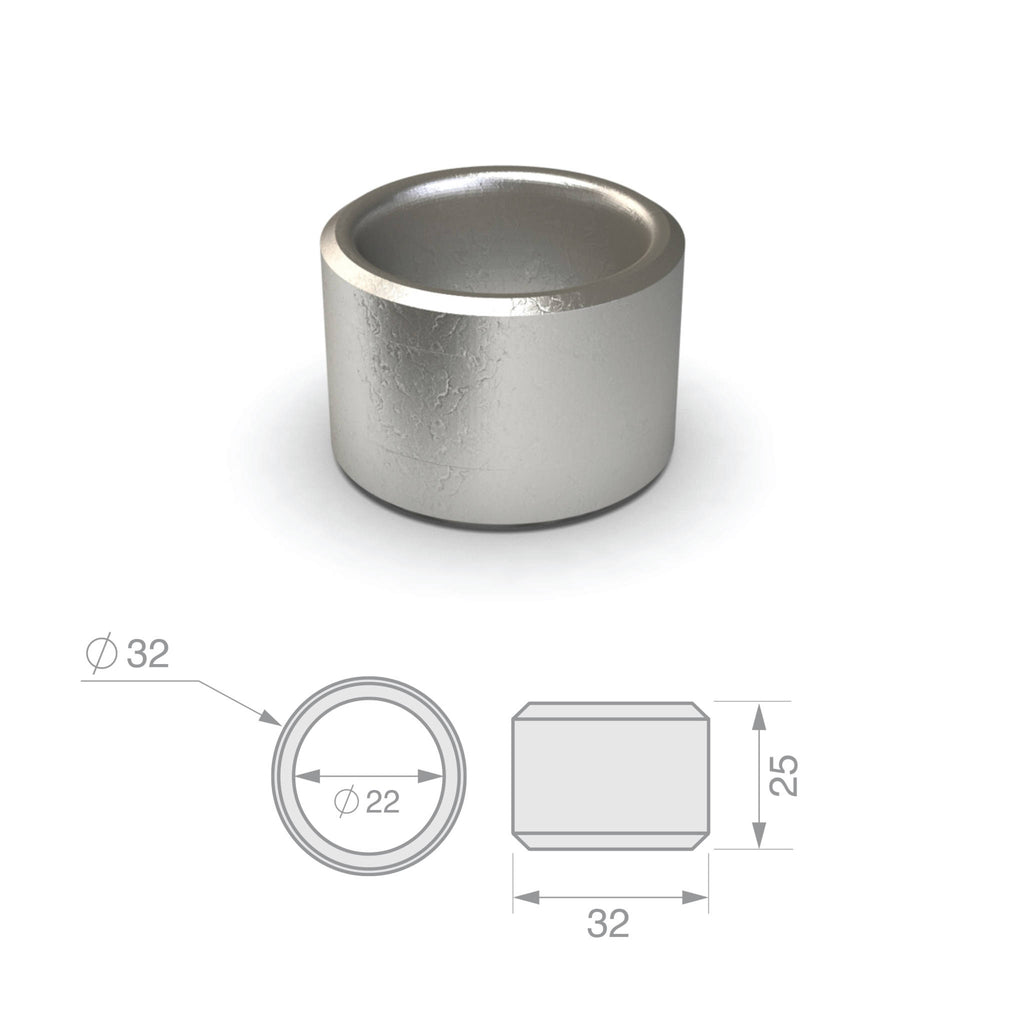 TAG | Reducer Bush (32mm to 22mm) | Suits 50mm Tow Ball in 70mm Mount | UNTBUSH