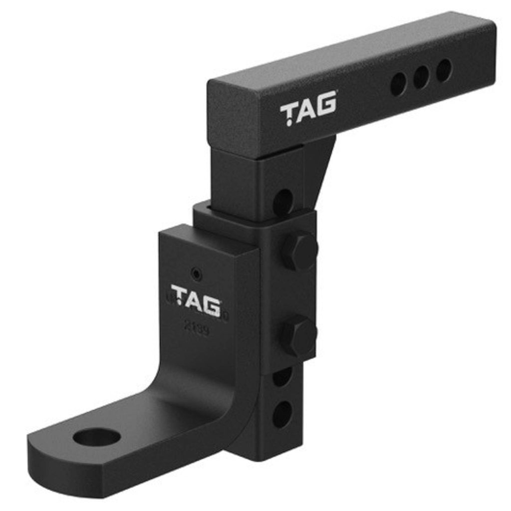 TAG | Adjustable Heavy Duty Tow Ball Mount 90° Face | Universal 50mm Square Hitch | UNTTBM450