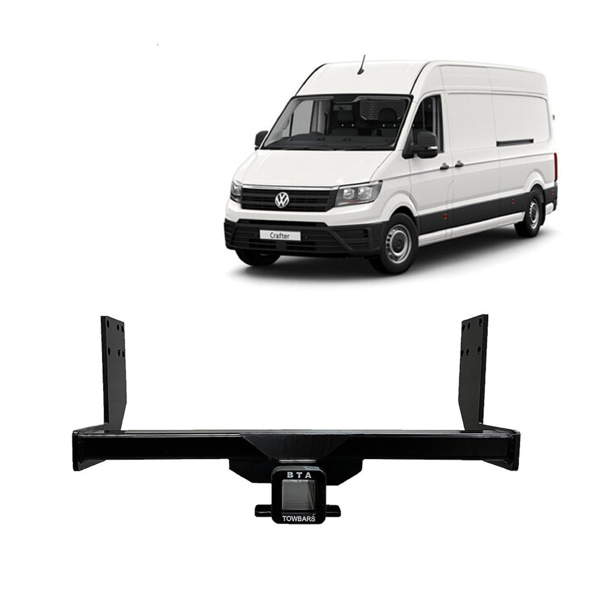 BTA | Heavy Duty Towbar | VW Crafter Van 2017–On | Single Rear Wheel | 2500kg | VOLK08H