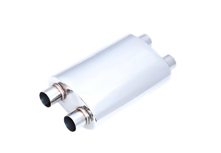 XForce | Mega Power 3" Oval Universal Muffler 14" Body Stainless | Universal Fitment | VX15-1476