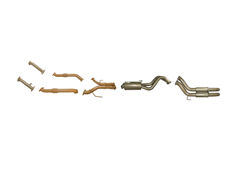 Pacemaker King Brown | Twin 3" Turbo Back Exhaust Kit | Toyota Landcruiser 200 Series VDJ200 4.5L V8 Twin Turbo Diesel 2008–Sep 2015 Without DPF/Air Purifier | KB12031-XXMR