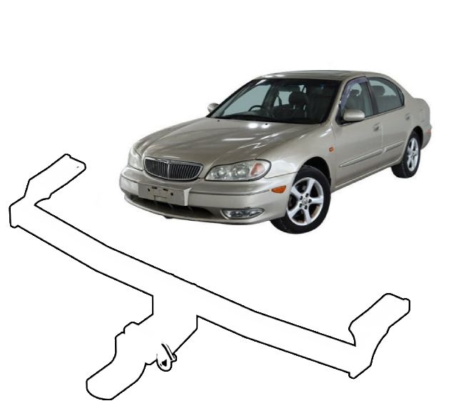 BTA | Light Duty Towbar | Nissan Maxima A32 A33 1995–2003 | Capacity 1000kg | DAT088