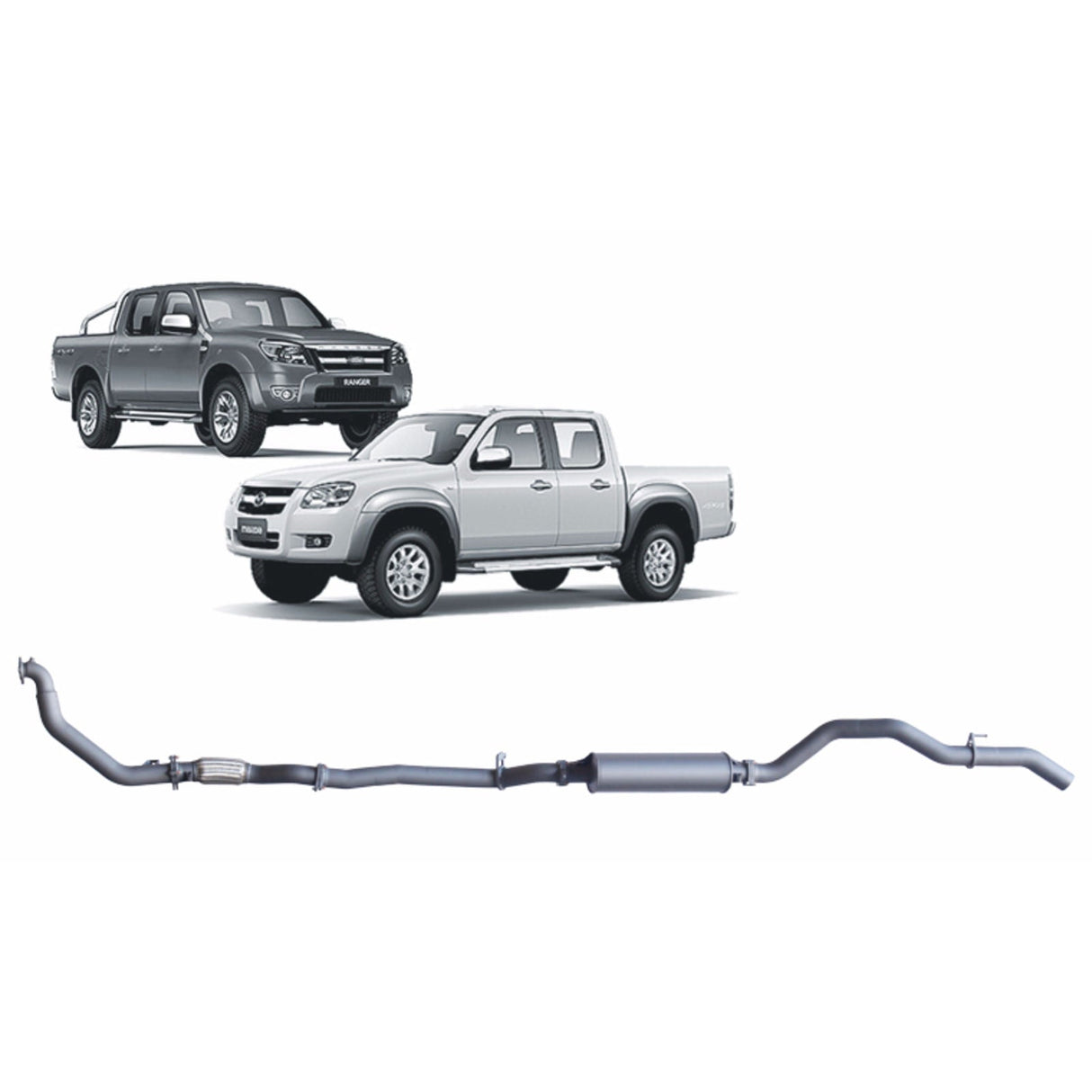 Redback Extreme Duty - Ford Ranger PJ/PK / Mazda BT-50 (2006 - 2011) 3" Performance Exhaust System