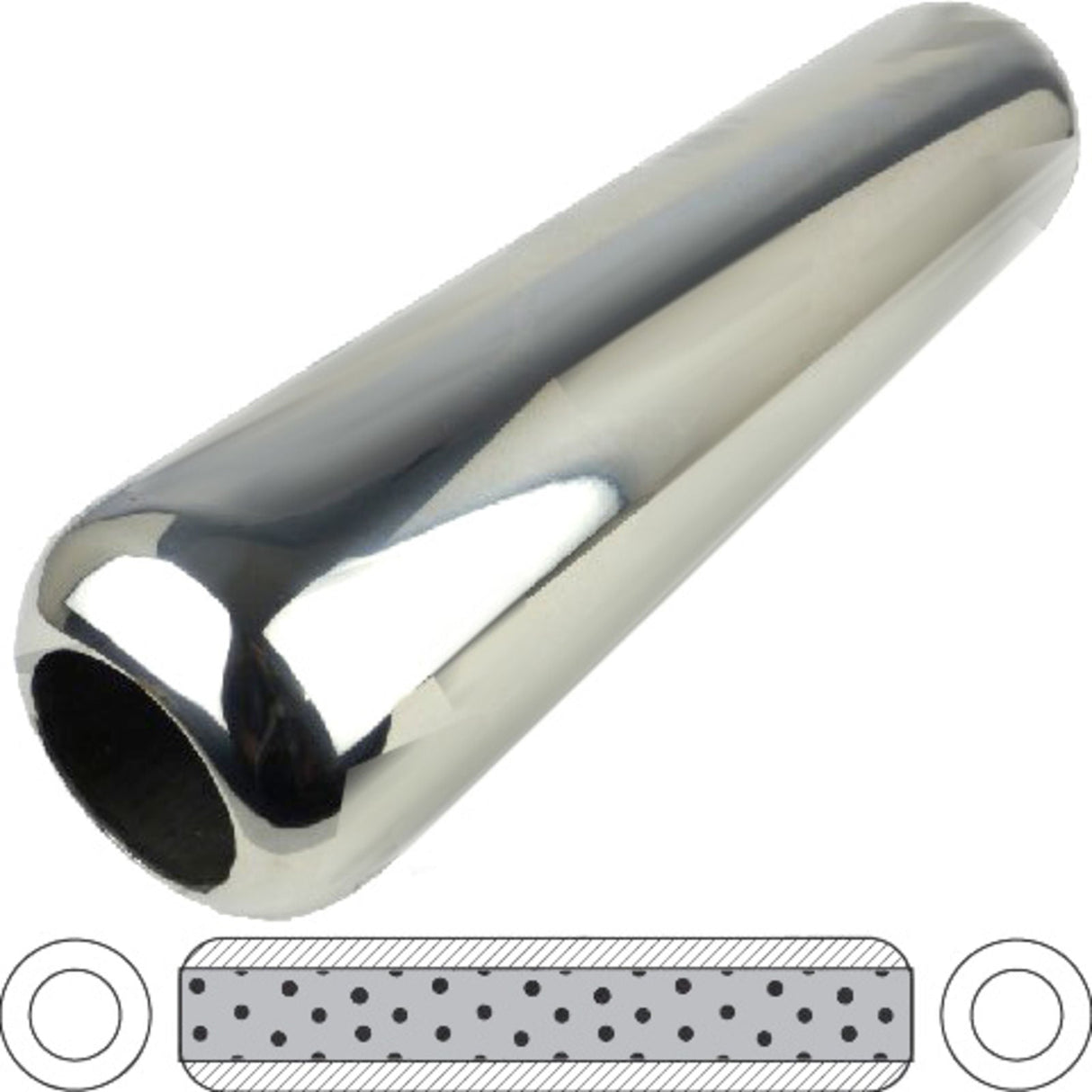 Redback - 2" Universal Muffler Offset/Centre 14"x8"x4" Oval Aluminised Steel