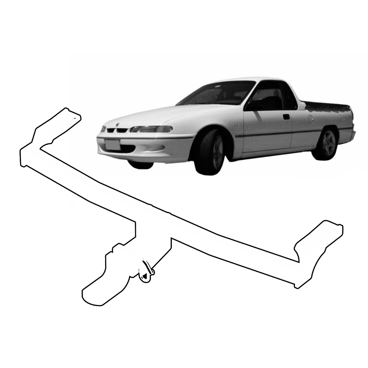 BTA | Light Duty Towbar | Holden Commodore Ute 1990–2001 | Capacity 1250kg | HOL021