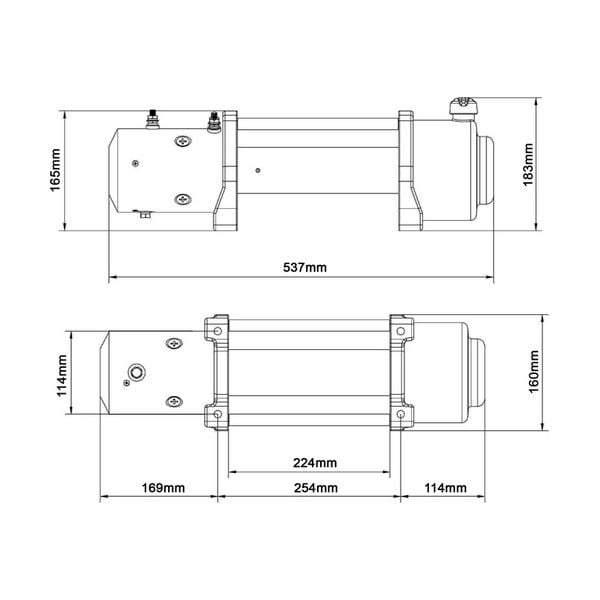 Hulk 4X4 - ELECTRIC 4X4 WINCH 9500lbs 12v STEEL CABLE IP65 RATING