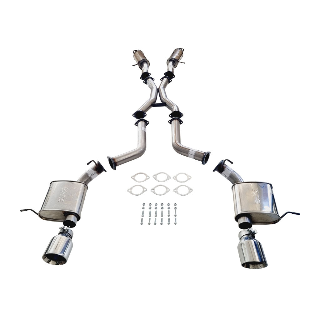 ESA | Stainless Steel Twin 3" Catback Exhaust 4" Polished Tips | Jeep Grand Cherokee SRT 6.4L | ST401-404CT-SS