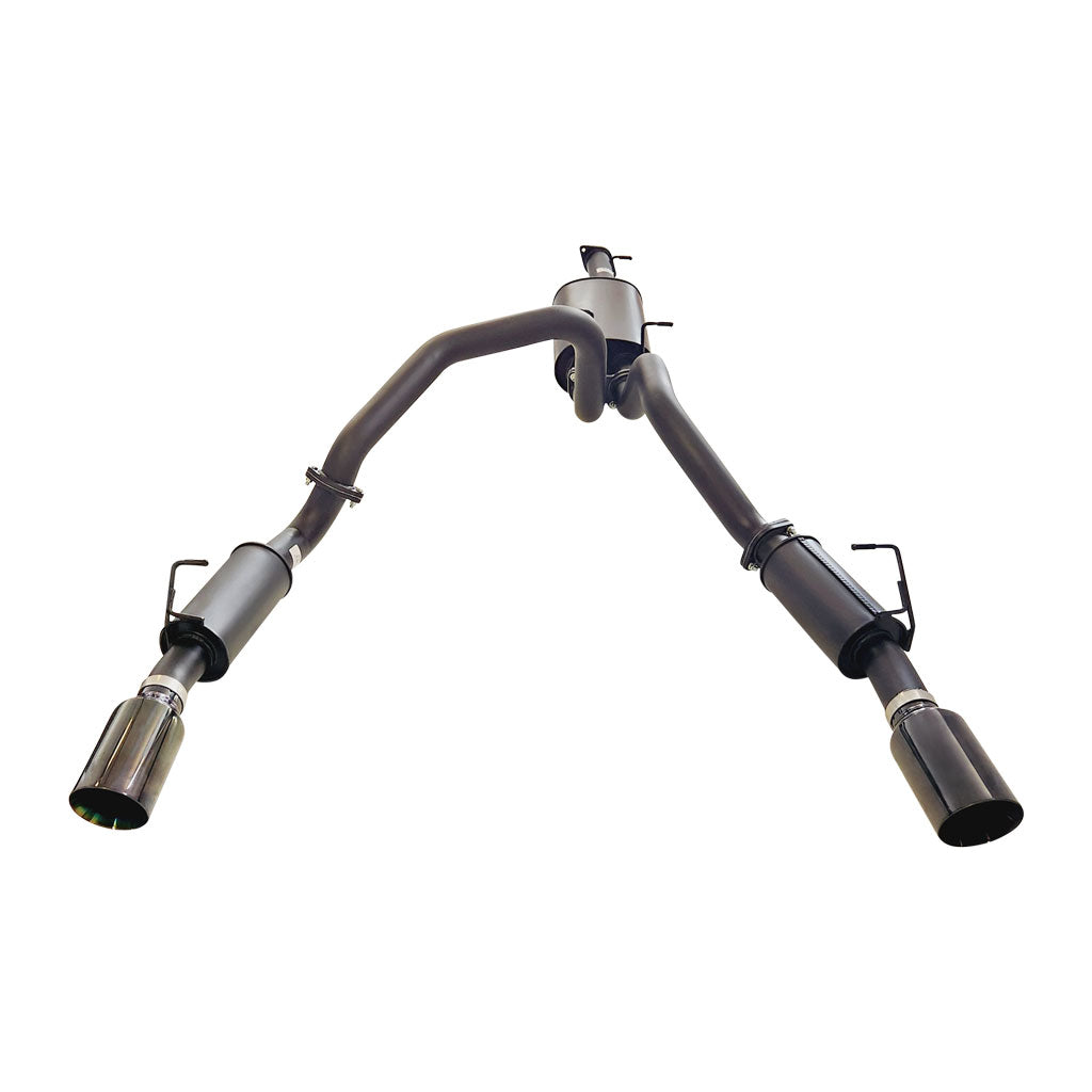 ESA 4X4 - Ram 1500 DT 6.2L Supercharged V8 Ute Twin 3" Cat Back Exhaust System with 5" Black Chrome Tips for Limited and Laramie