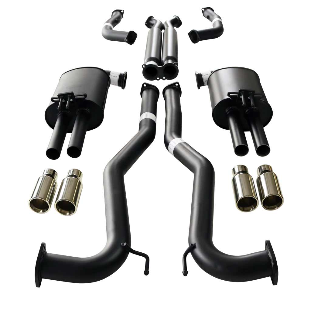 ESA | Twin 3" Catback Exhaust HDX Pipe Straight Tips | Holden Commodore VE VF Ute | ST181-194HDXS-3
