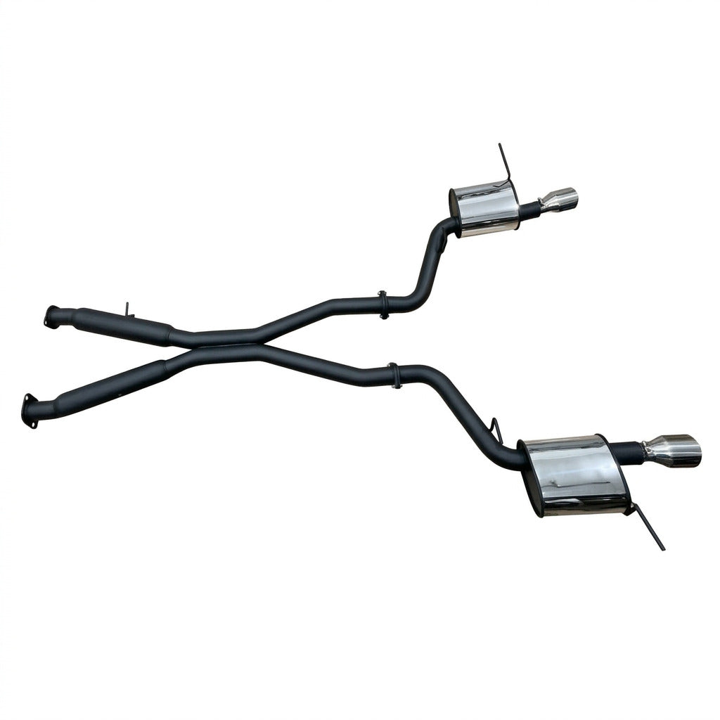 Manta - Jeep Grand Cherokee WK2 SRT 6.4L V8 - Twin 3" Cat Back Exhaust System with Chrome Tips - Hotdog/Muffler