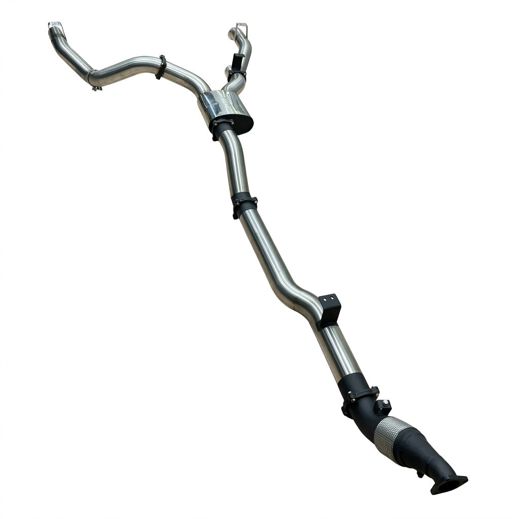 Manta 4in Dual Exit Turbo Back Exhaust System Landcruiser 79 Series-SSMKTY0227