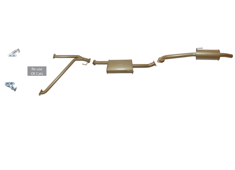 Pacemaker King Brown | Single 2.5" Exhaust with Headers | Nissan Navara D40 4.0L Petrol V6 | KB9415-HXMR
