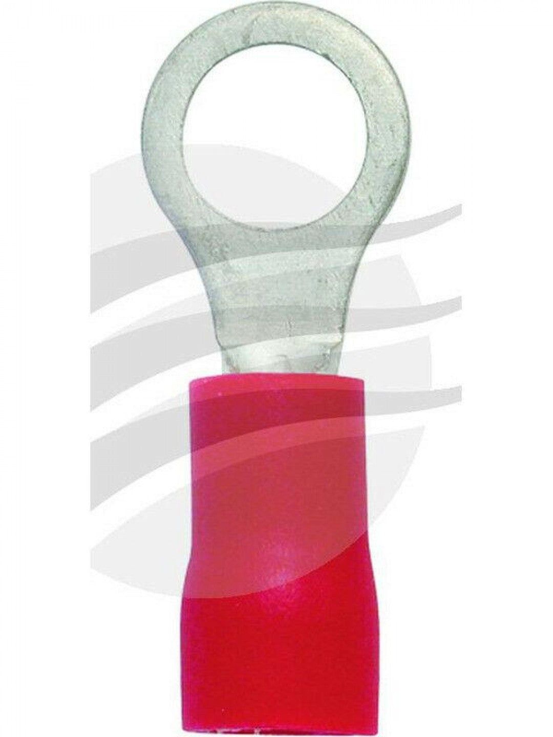 Jaylec - Pack Of 10 Ring Terminal 5mm Insul Pvc Std Crimp Red Use Te1105Bl