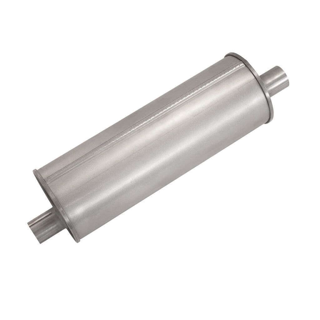 MSA Universal Muffler - 1.75" Inch 6" Round X 18" Long TripleFlow LH Offset/Offset
