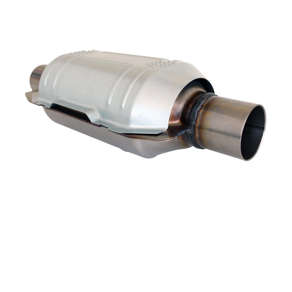 MSA - 2.25" Universal Oval Catalytic Converter - Stainless Metallic - 300 CPSI